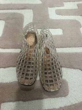 Women's Clear Grid Slingback Jellies